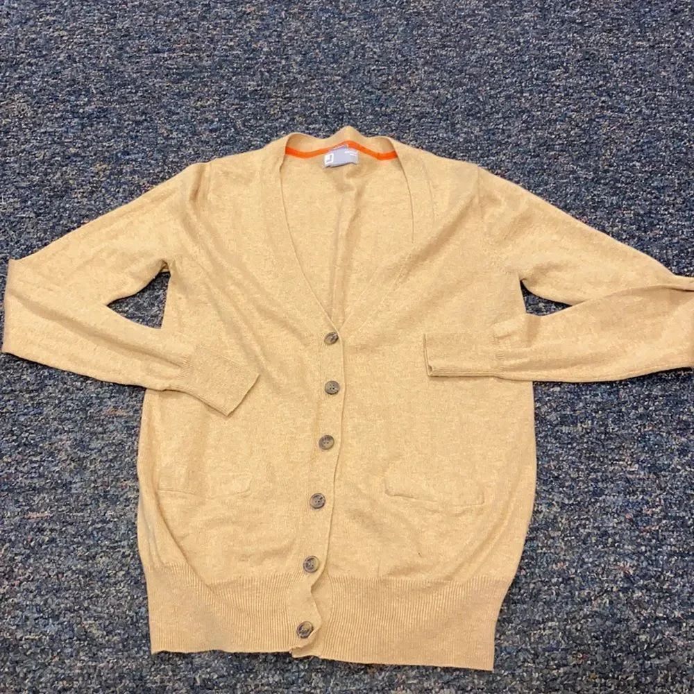 JCPenny Tan Cashmere Blend Button Down Top sz. S